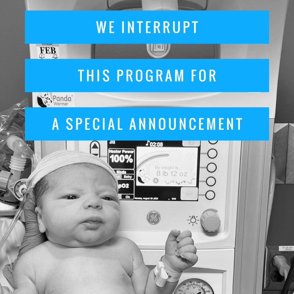 We Interrupt This Program For A Special Announcement